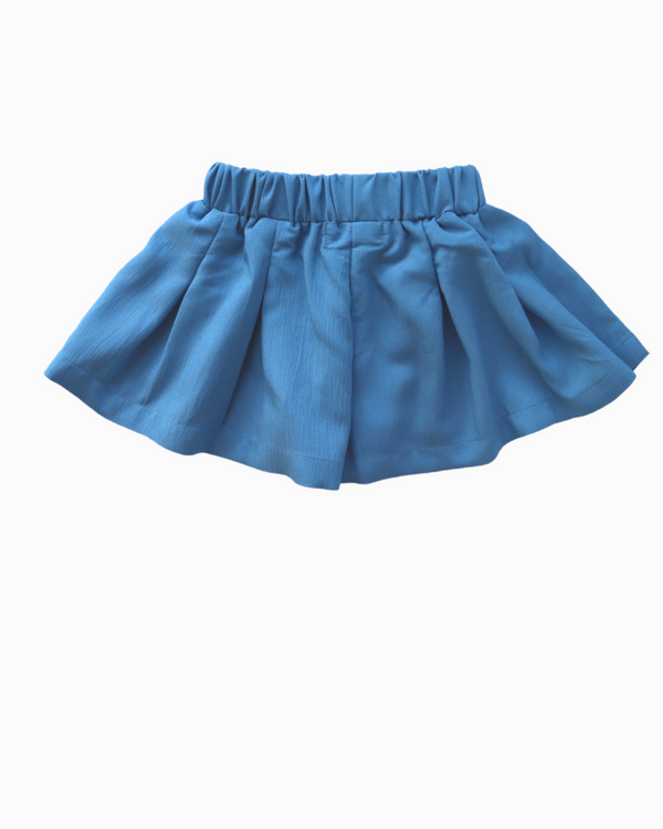 Chambray Blue Pleated Skort main image 0