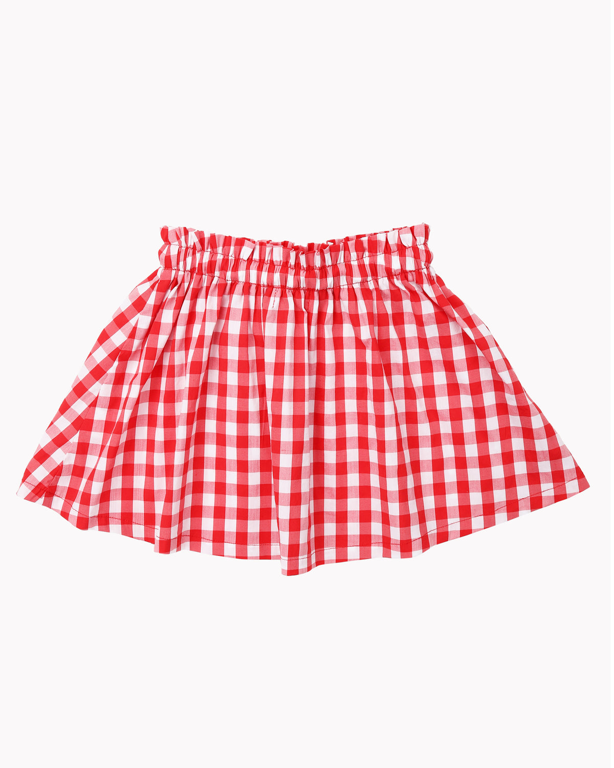 Gather Skirt Tartan In Red Back