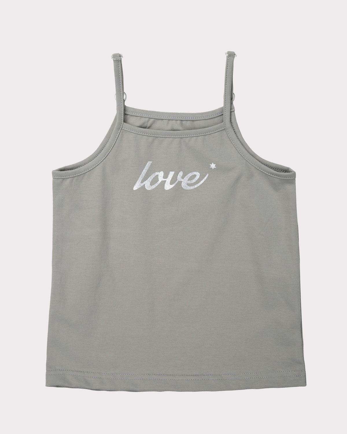 Fitted Tall Strappy Top In Grey Front