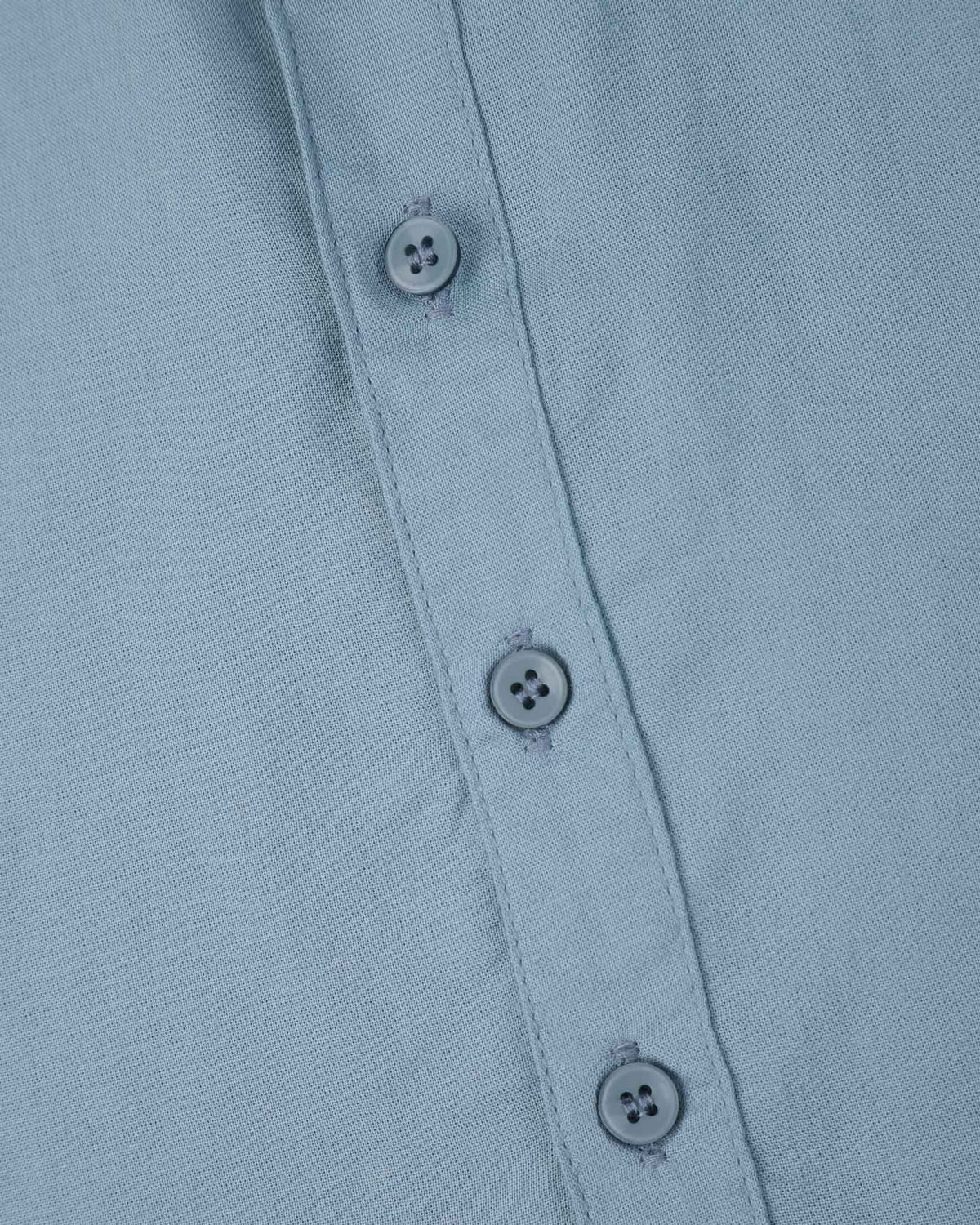 Linen Beach Shirt in Faded Blue Detail