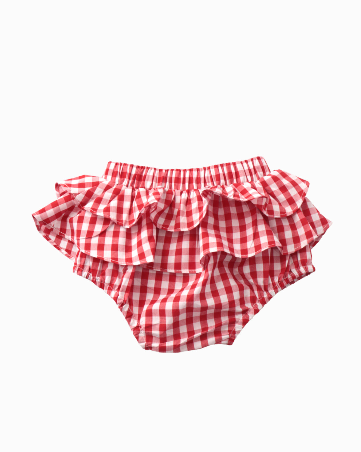Bloomer With Frills in Red Gingham