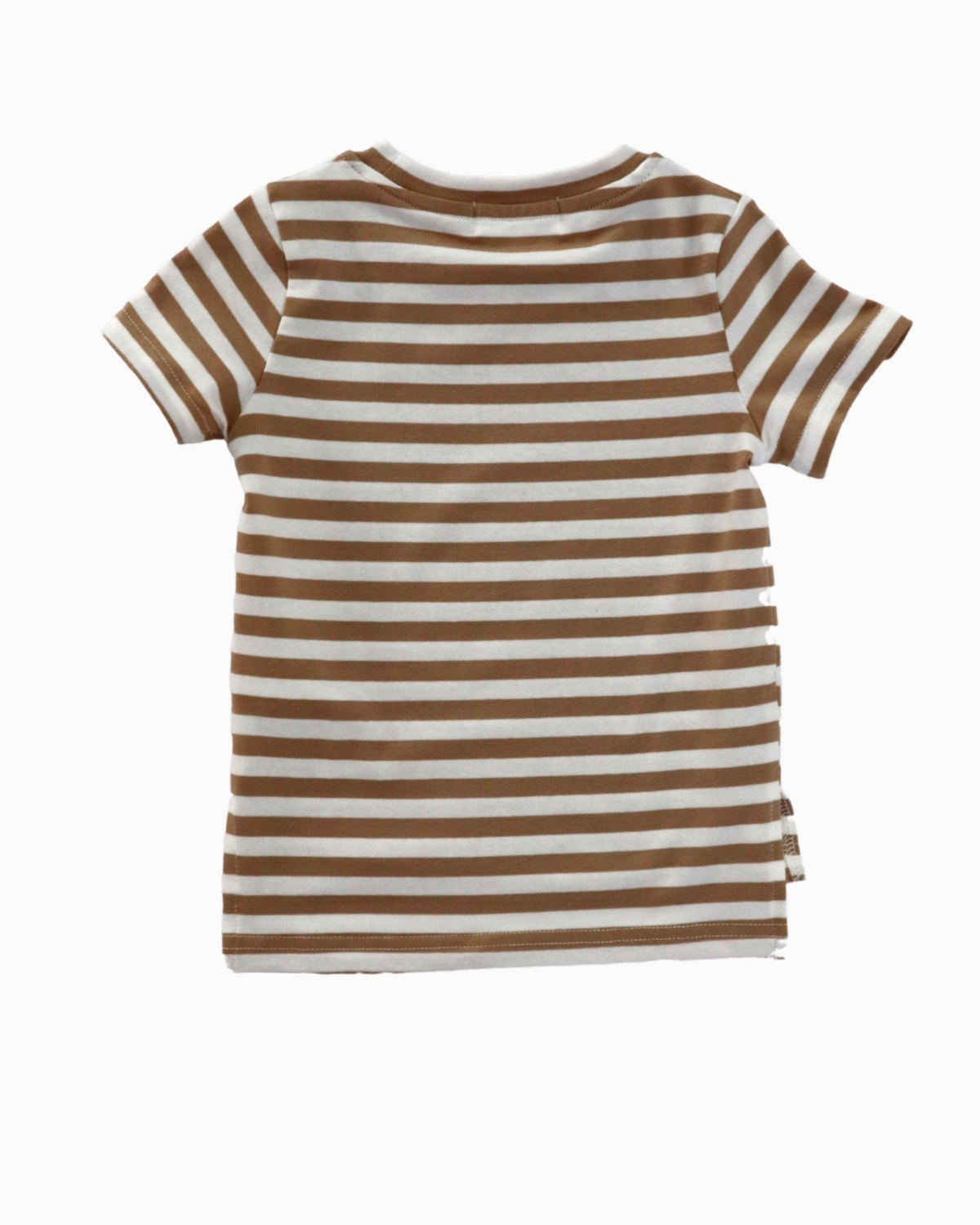 Buddy Tall Tee in Ivory and Almond Stripe