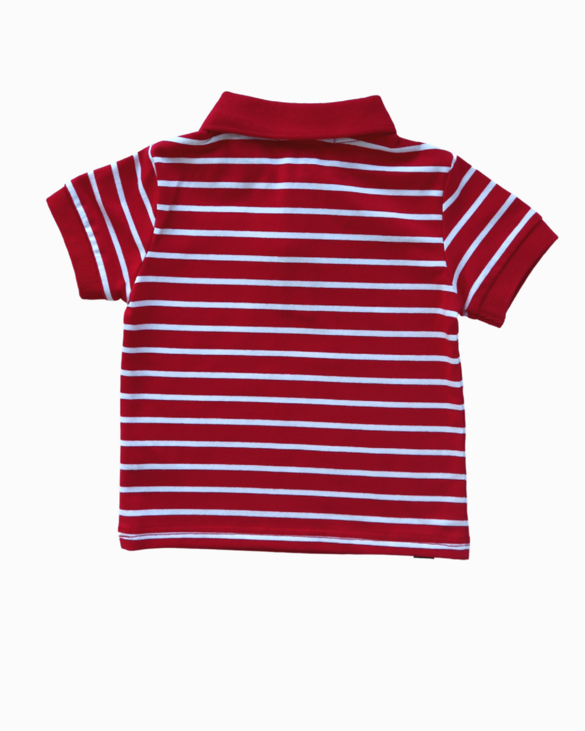 Classic Polo in White and Red Stripe