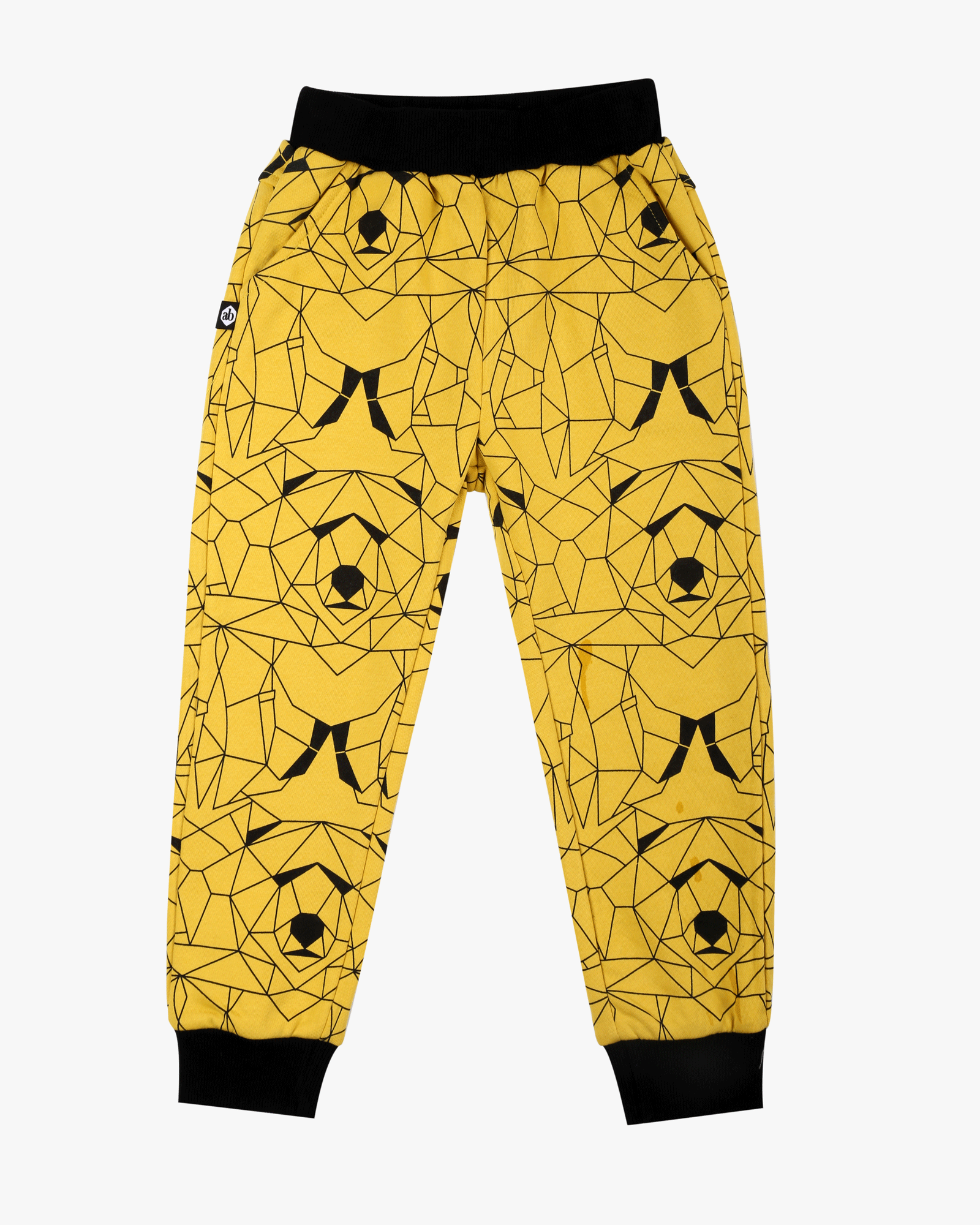 Bear Hunt Cuffed Trackies Yellow Polar Front