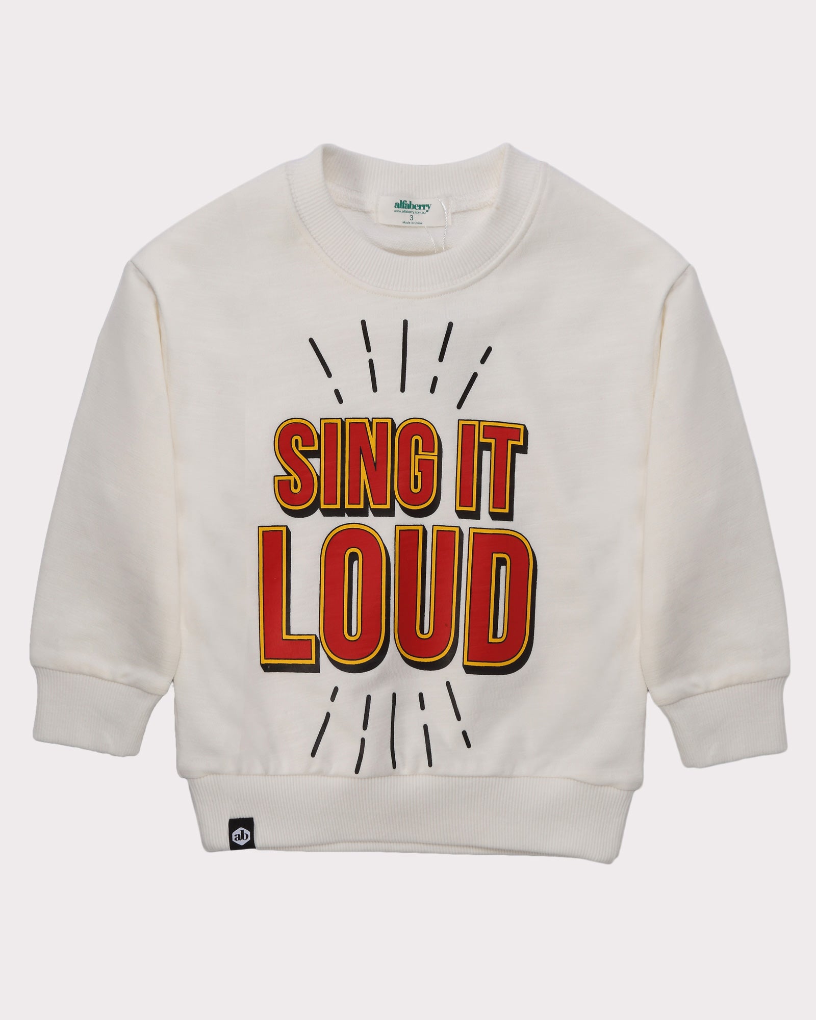 Sing It Out Loud Jumper white front
