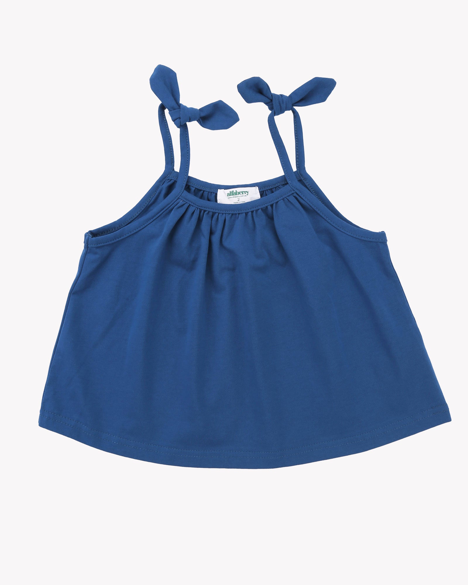 Pretty Strappy Top in Teal Front