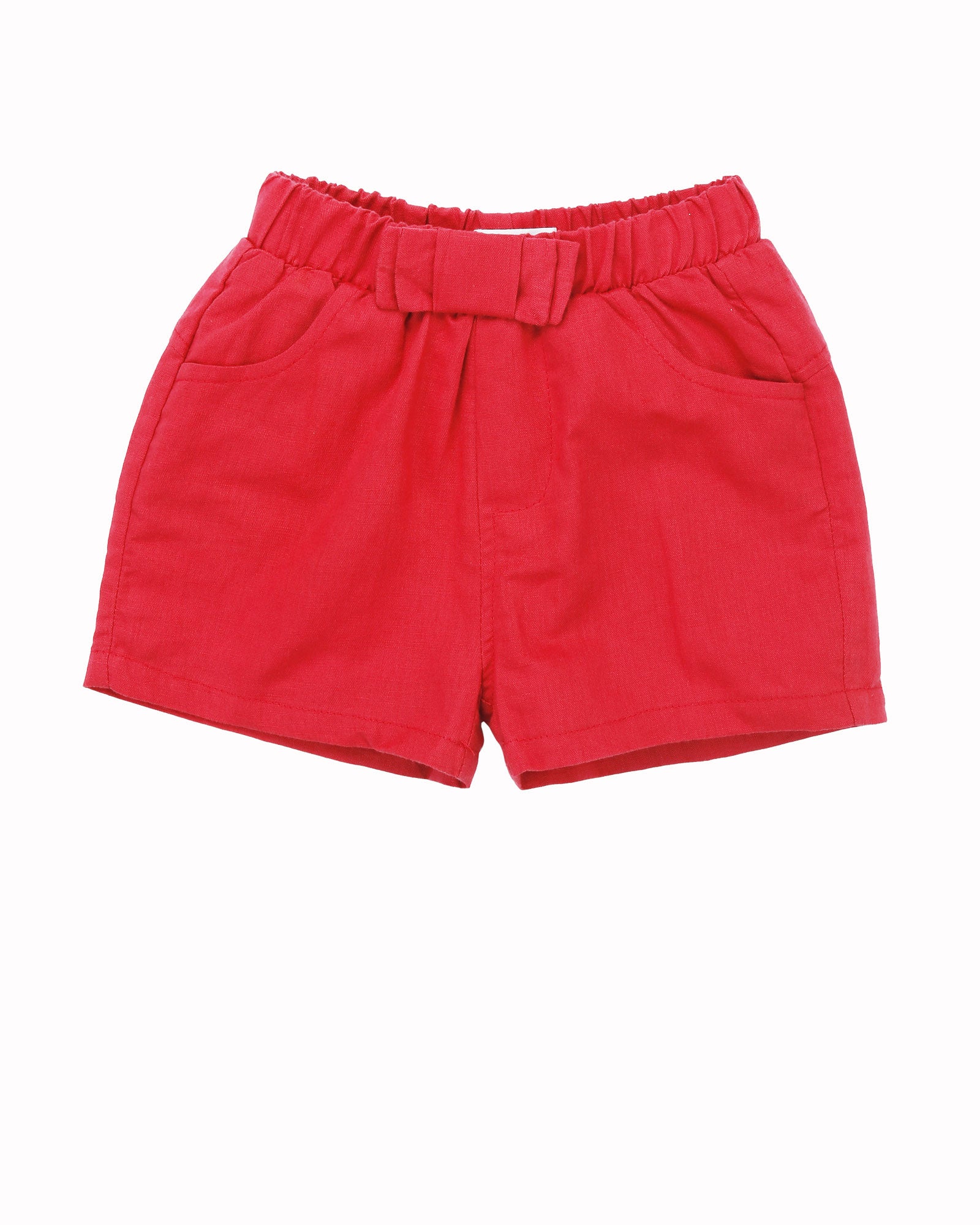 Linen Dress Short in Red Front