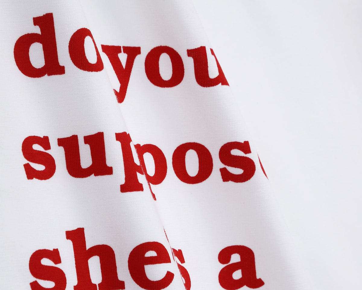 Do You Suppose Tee In Red Detail