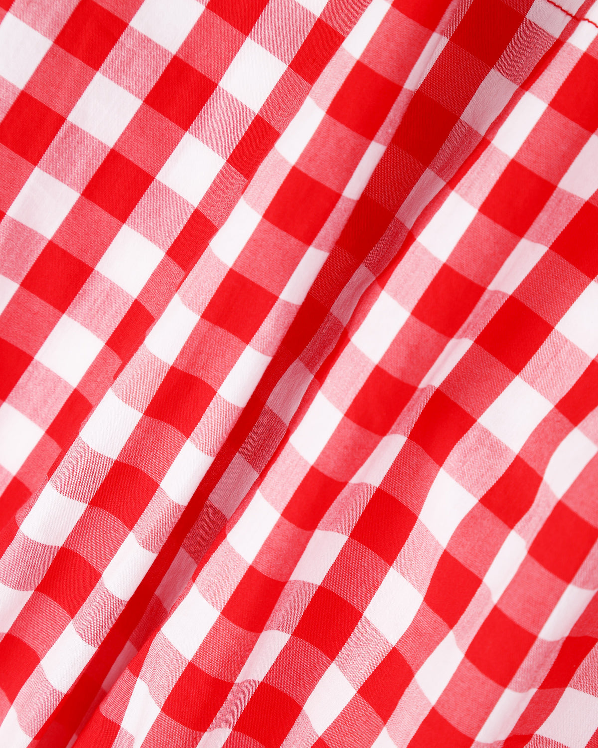 Gather Skirt Tartan In Red Detail