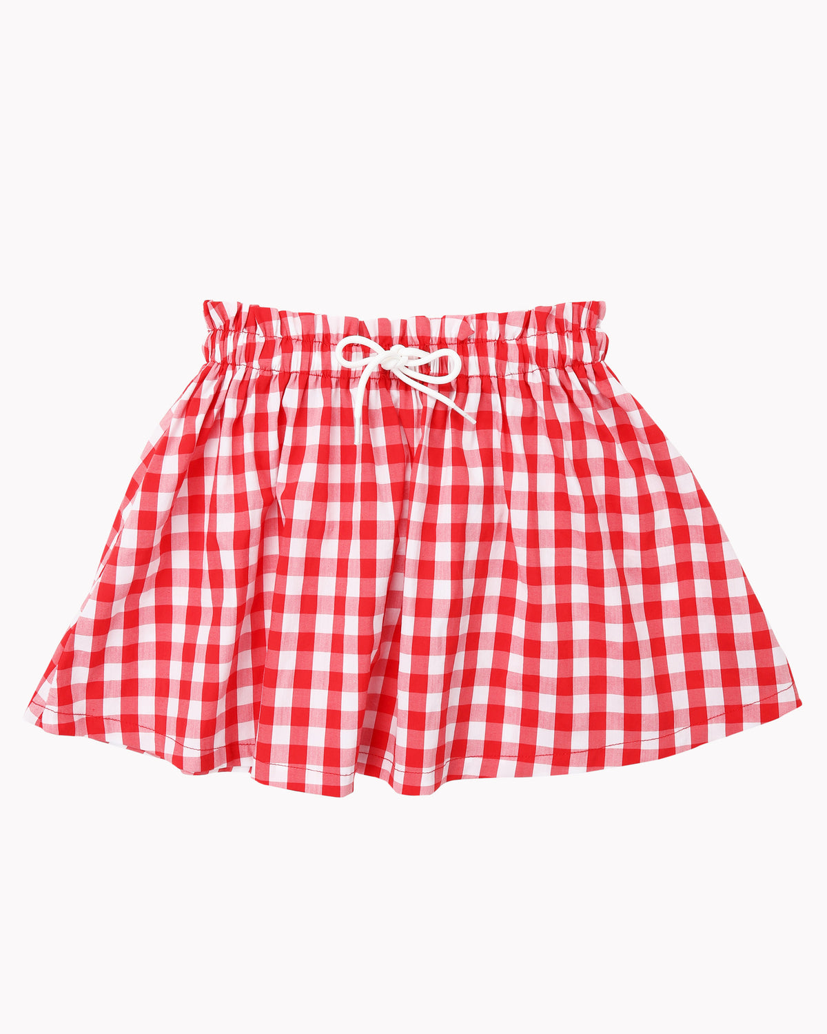 Gather Skirt Tartan In Red Front