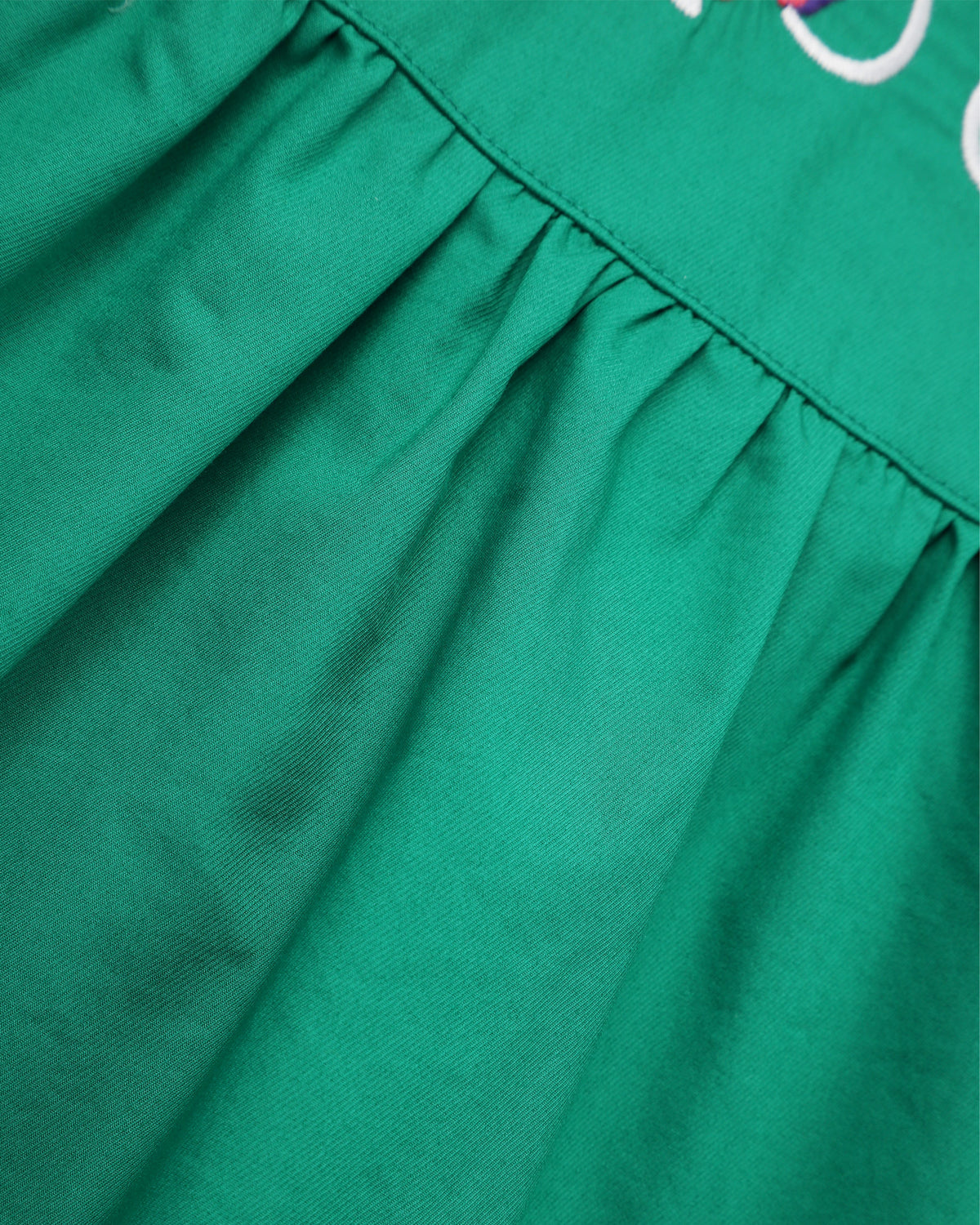 Sasha Embroidery Dress In Emerald Detail