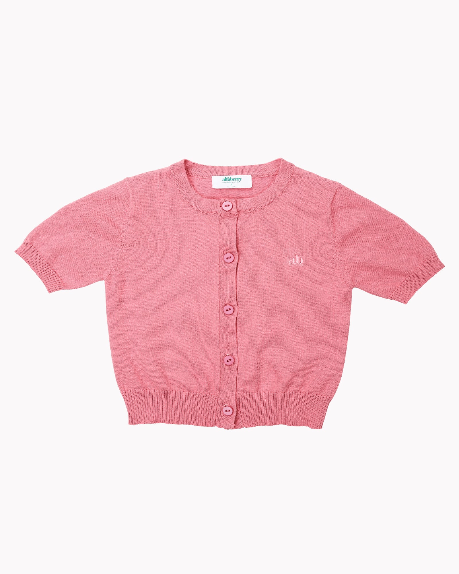 Sunset Cardigan In Muted Pink Front