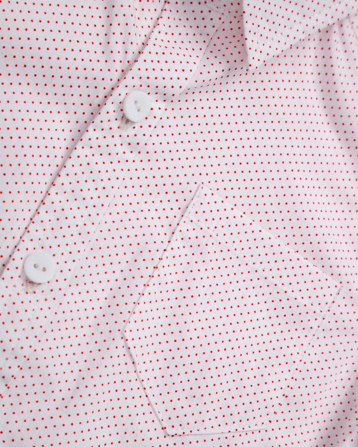 Pin Dot Shirt In Red Detail