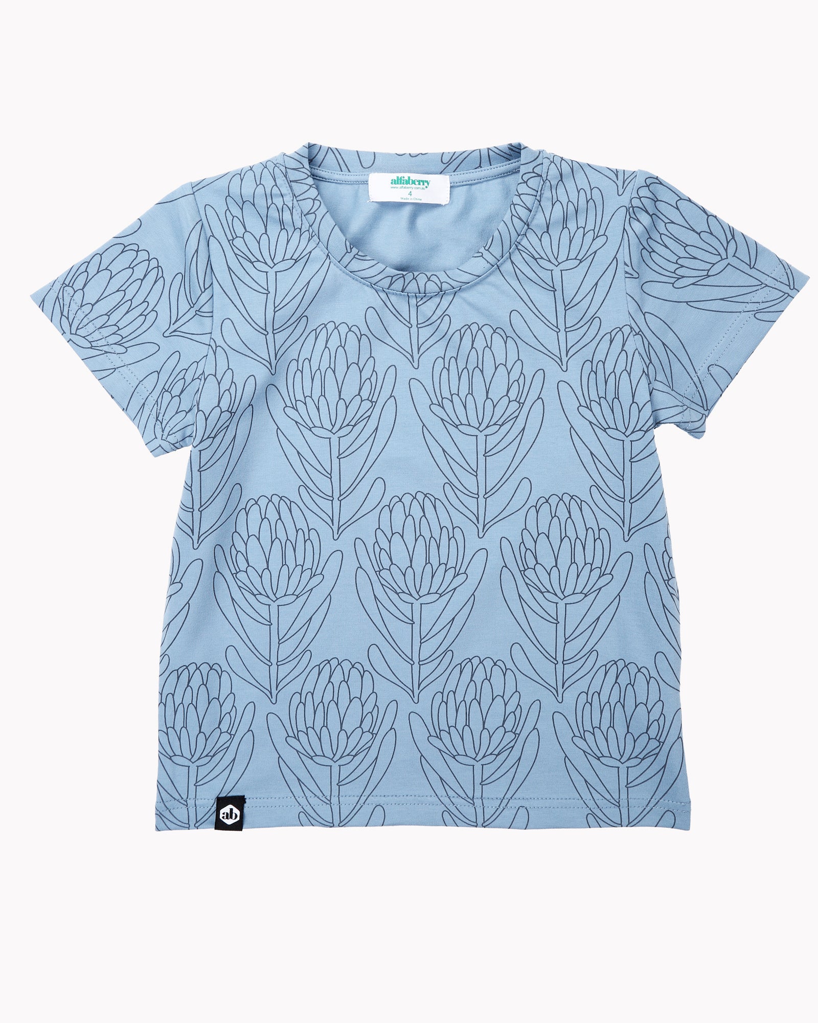  Waratah Tee In Blue Front