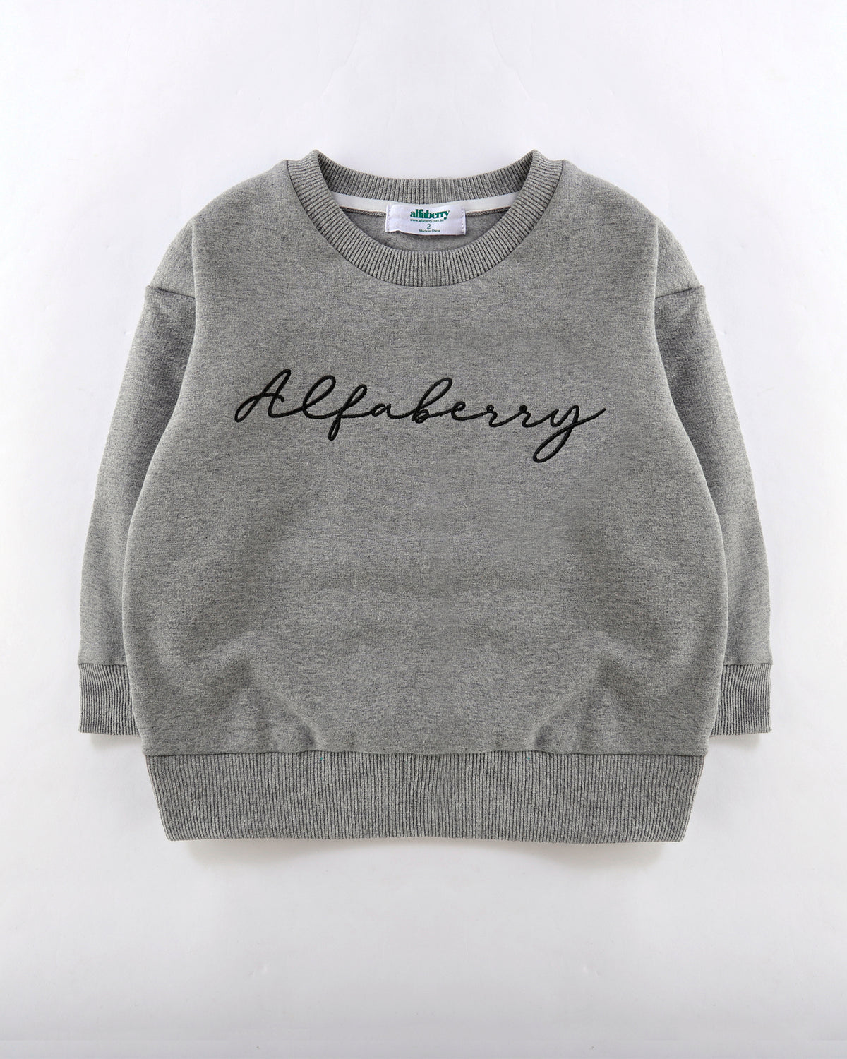 Alfaberry Signature Jumper in Grey Front