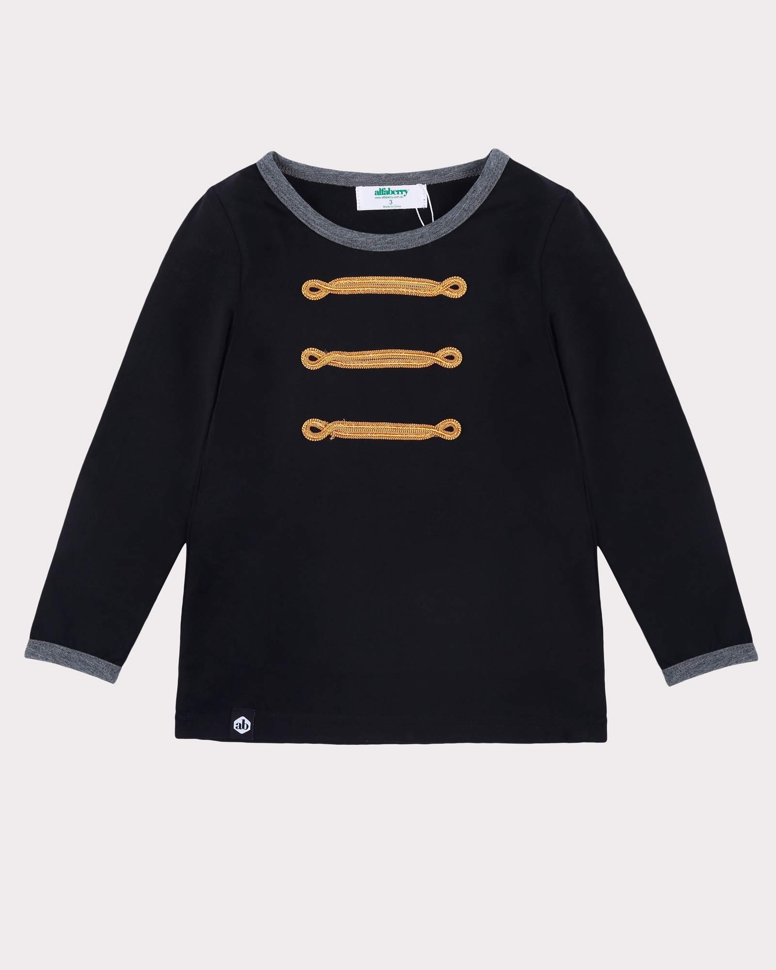 Band Leader Long Sleeve Tee Black Front