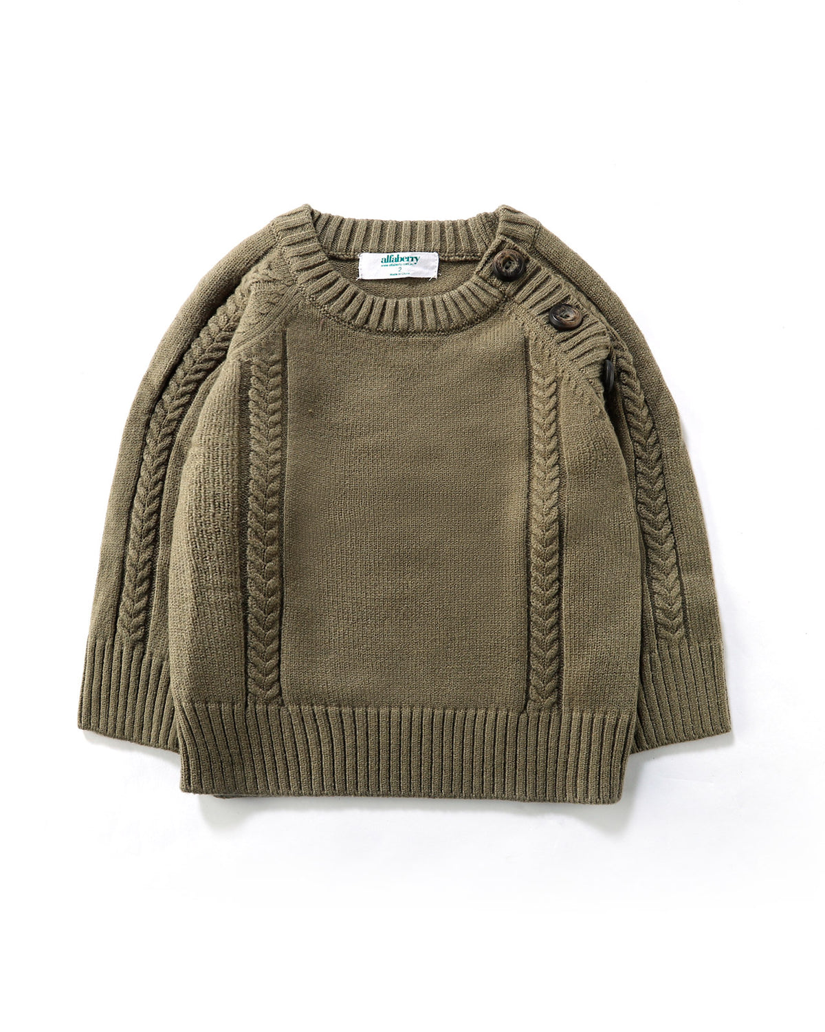 Button Up Jumper in Olive