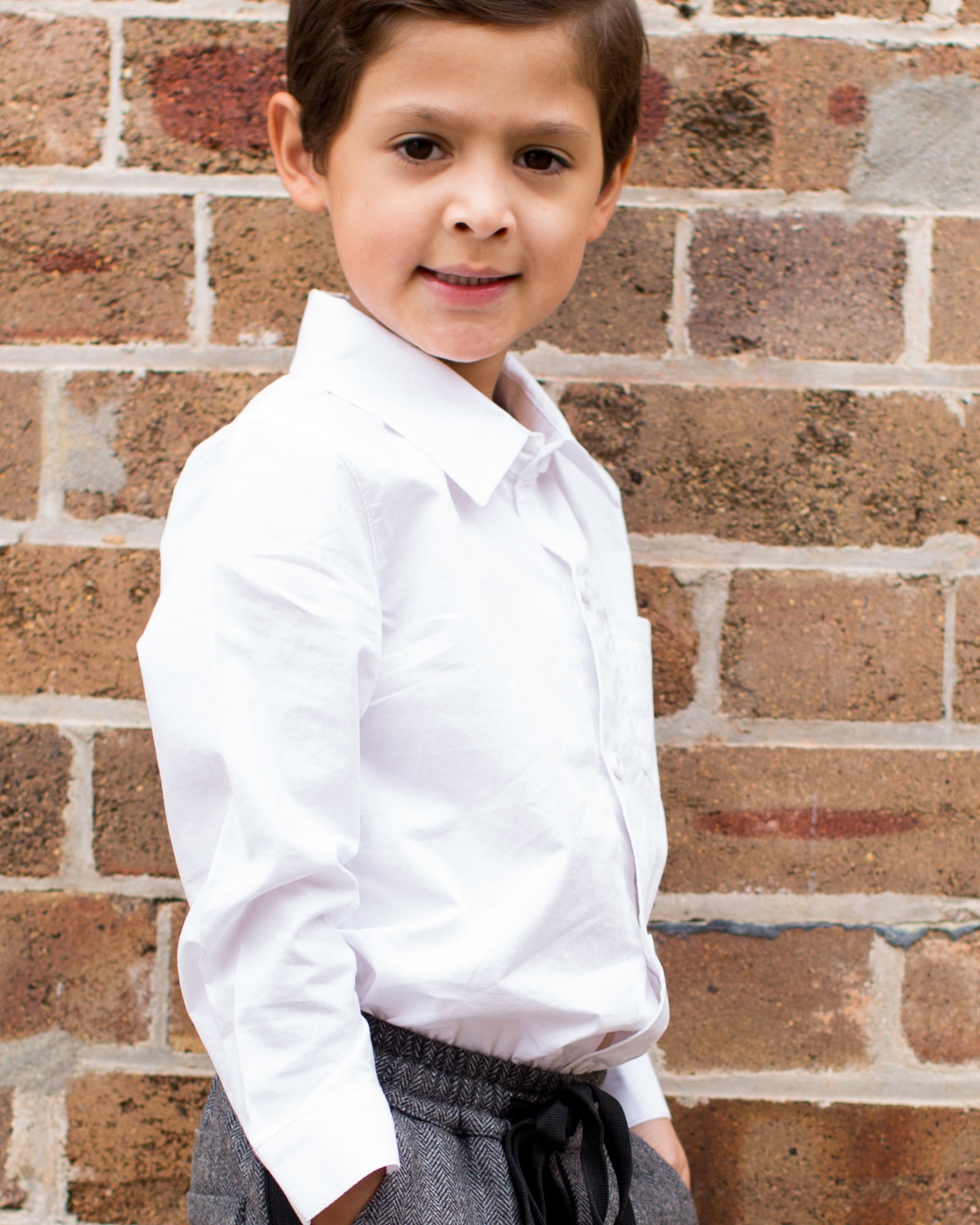 Classic White Shirt with model
