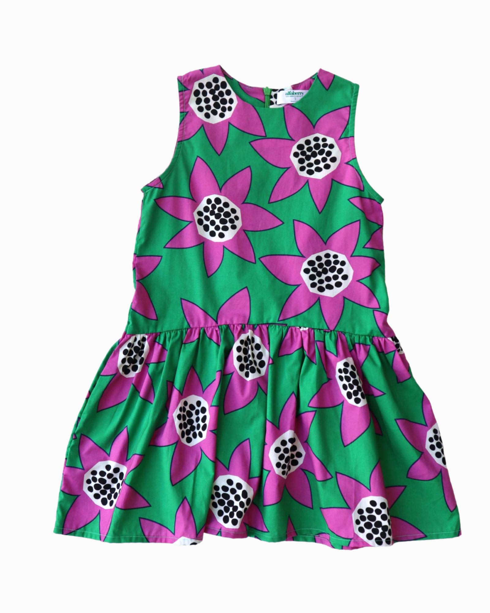 Dropwaist Dress in Passionflower