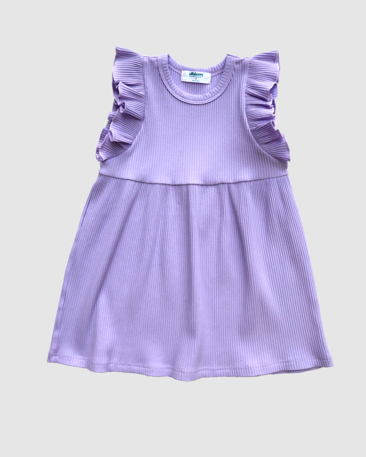 Flutter Babydoll in Ribbed Lilac