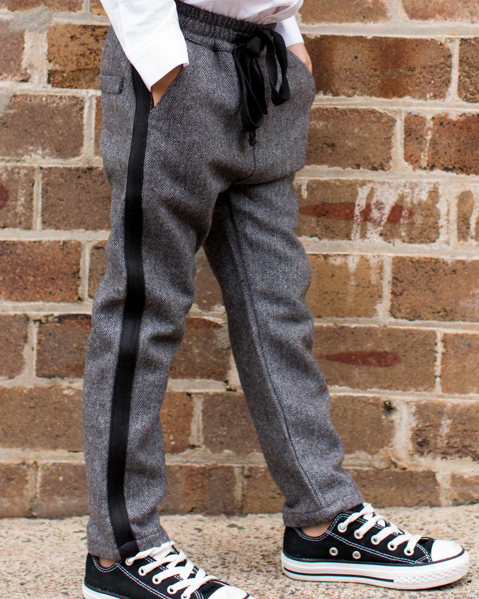 Makin' Music Herringbone Pant on model