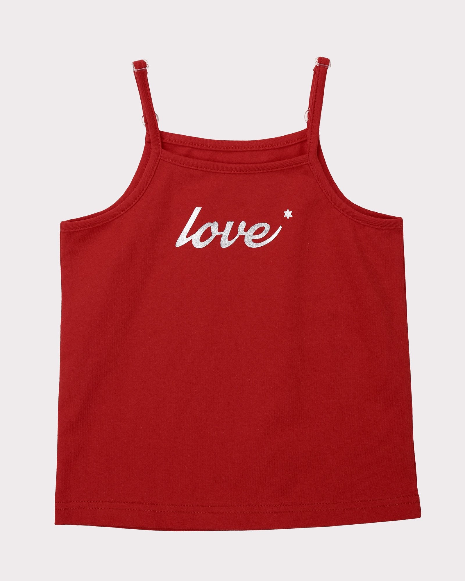 Fitted Tall Strappy Top In Red Front