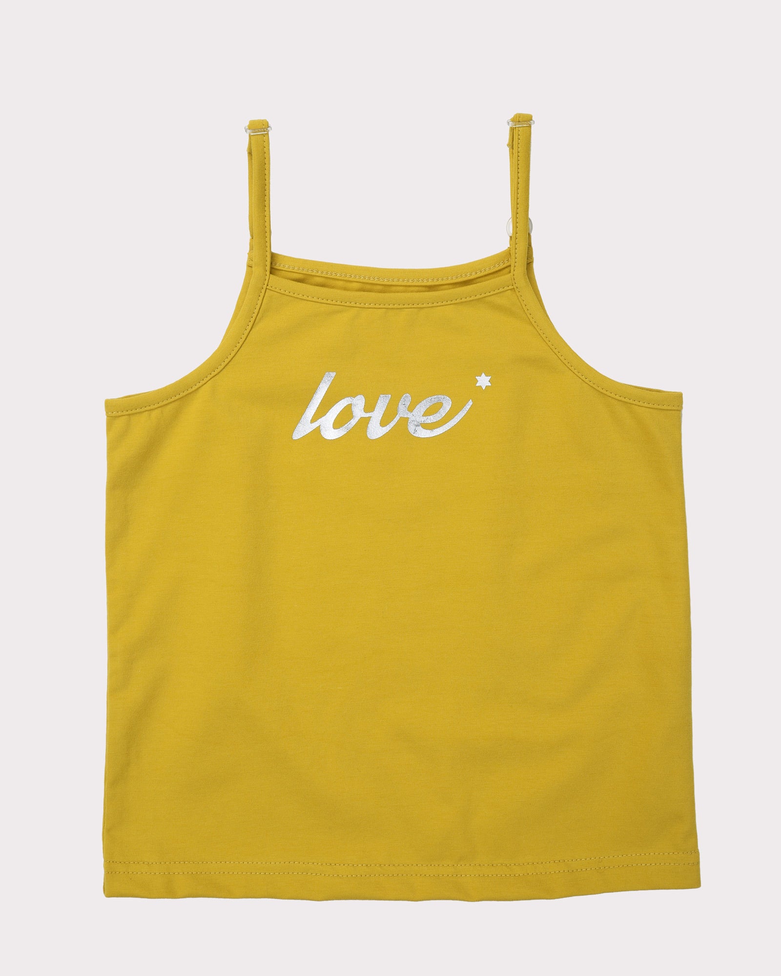 Fitted Tall Strappy Top In Gold Front