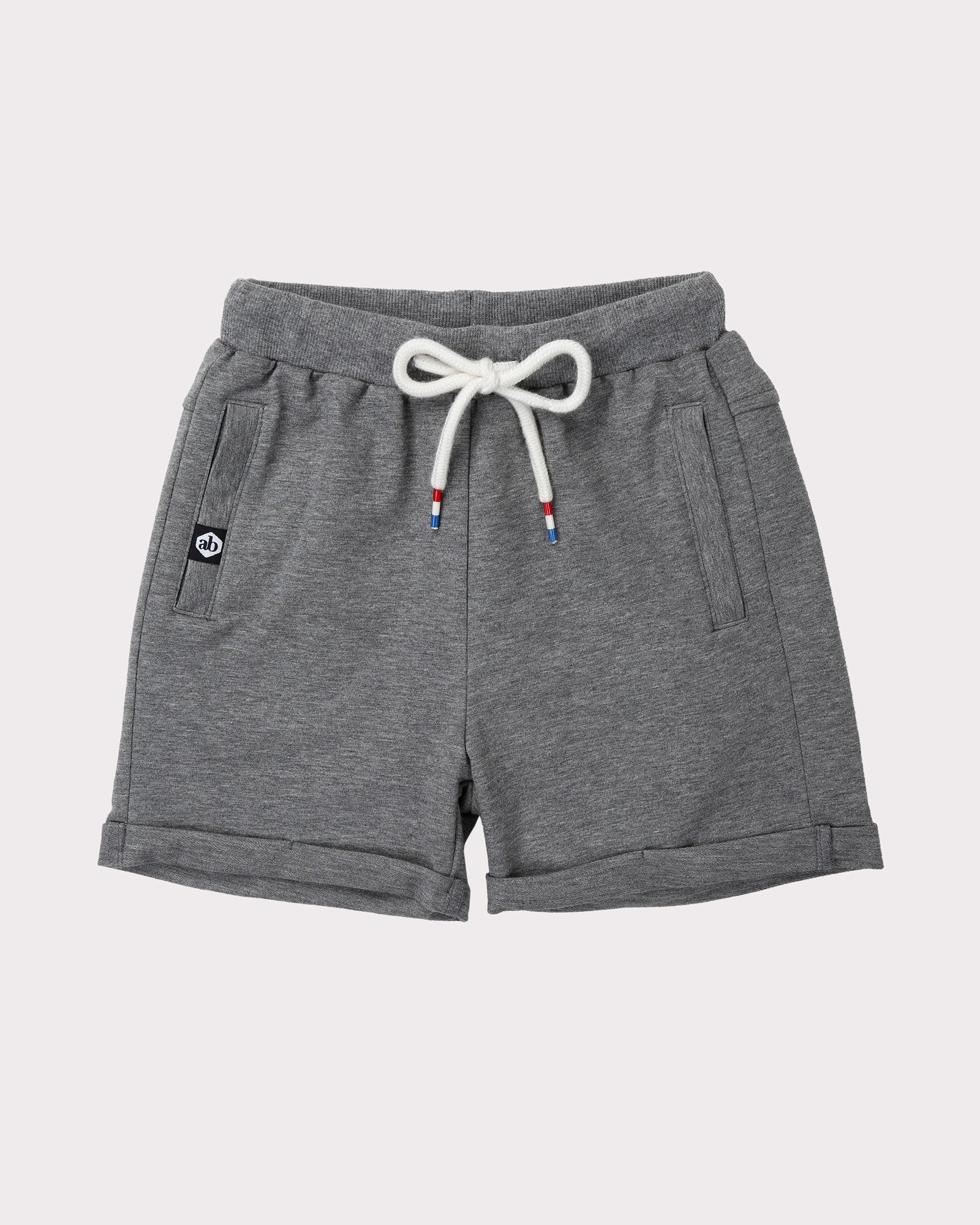 Muck About Cut Off Trackies In Charcoal Front