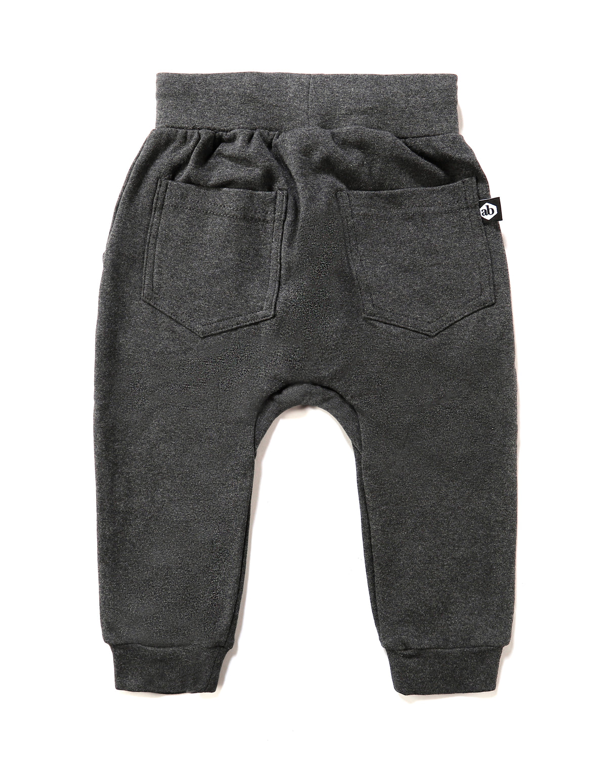 Slouch Trackie in Charcoal Back