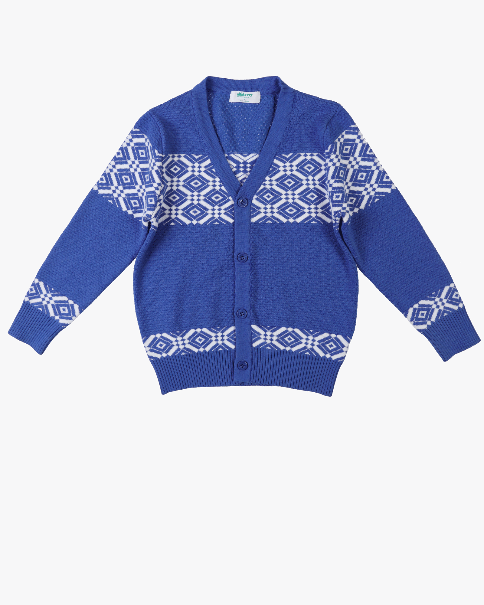 Patterned Cardi Blue Front