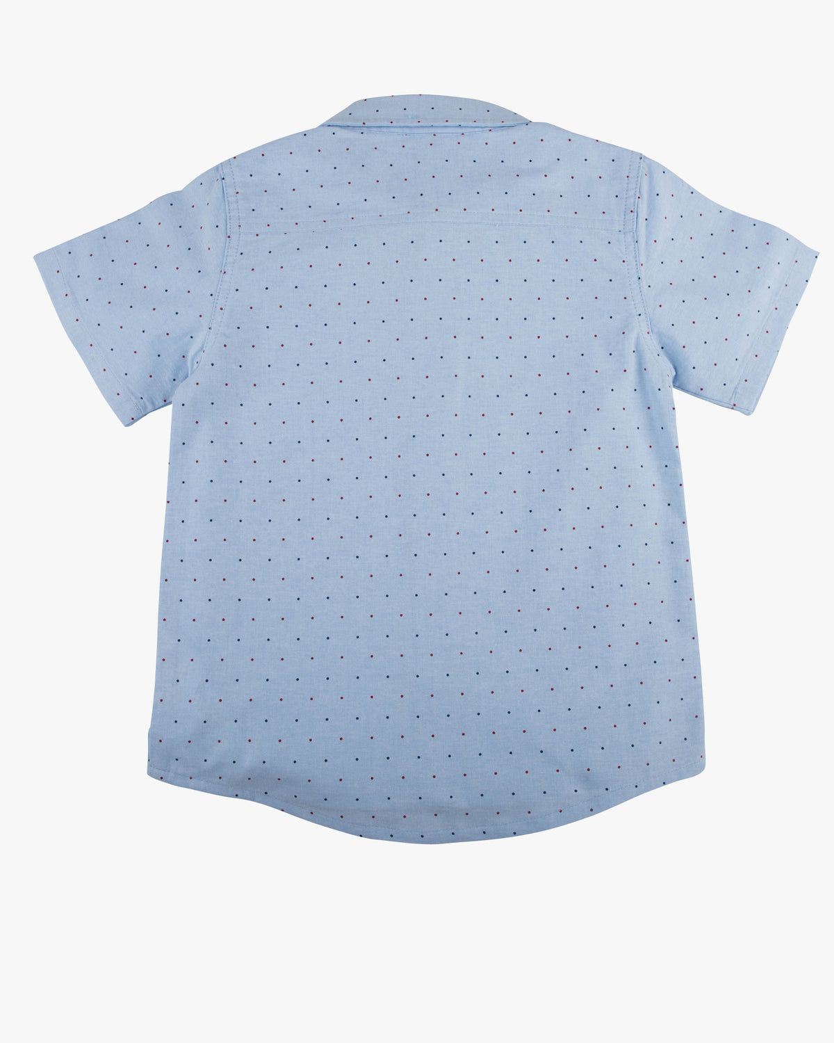 Pin Dot Print Shirt blue back