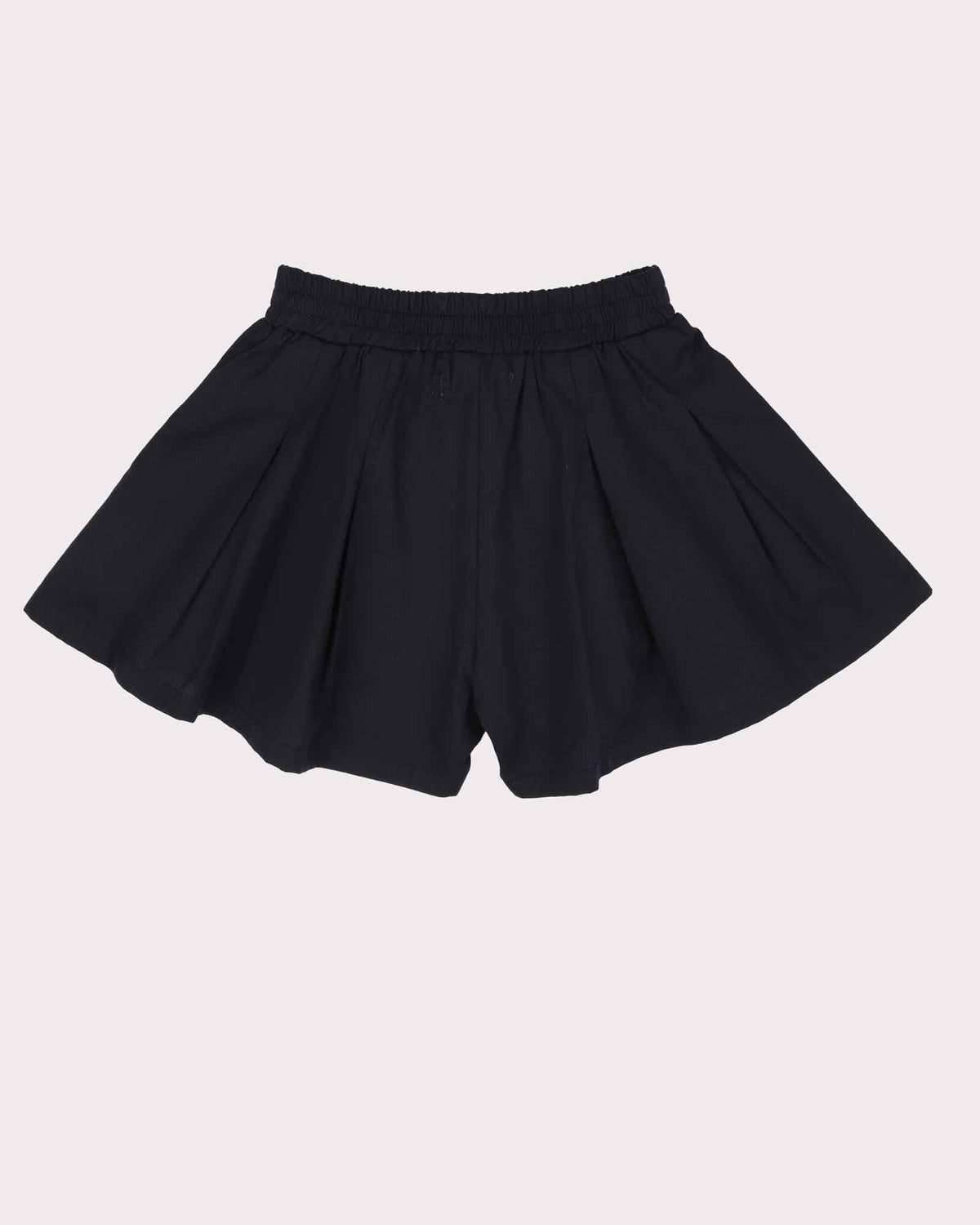 Pleated Short Block Colour in Black Back