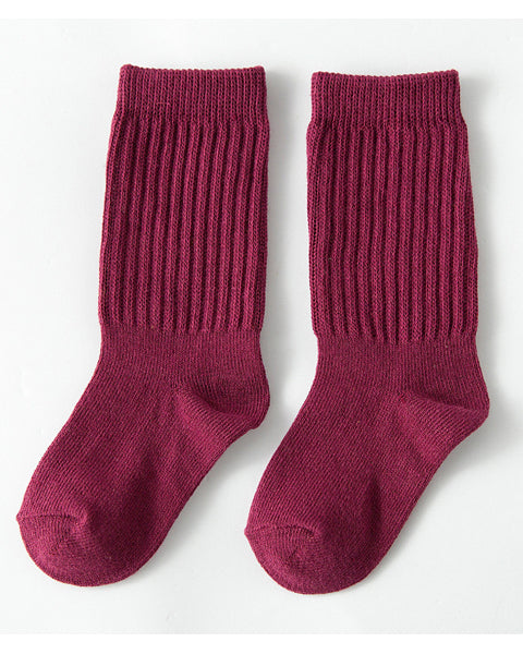 Block Colour Socks Raspberry