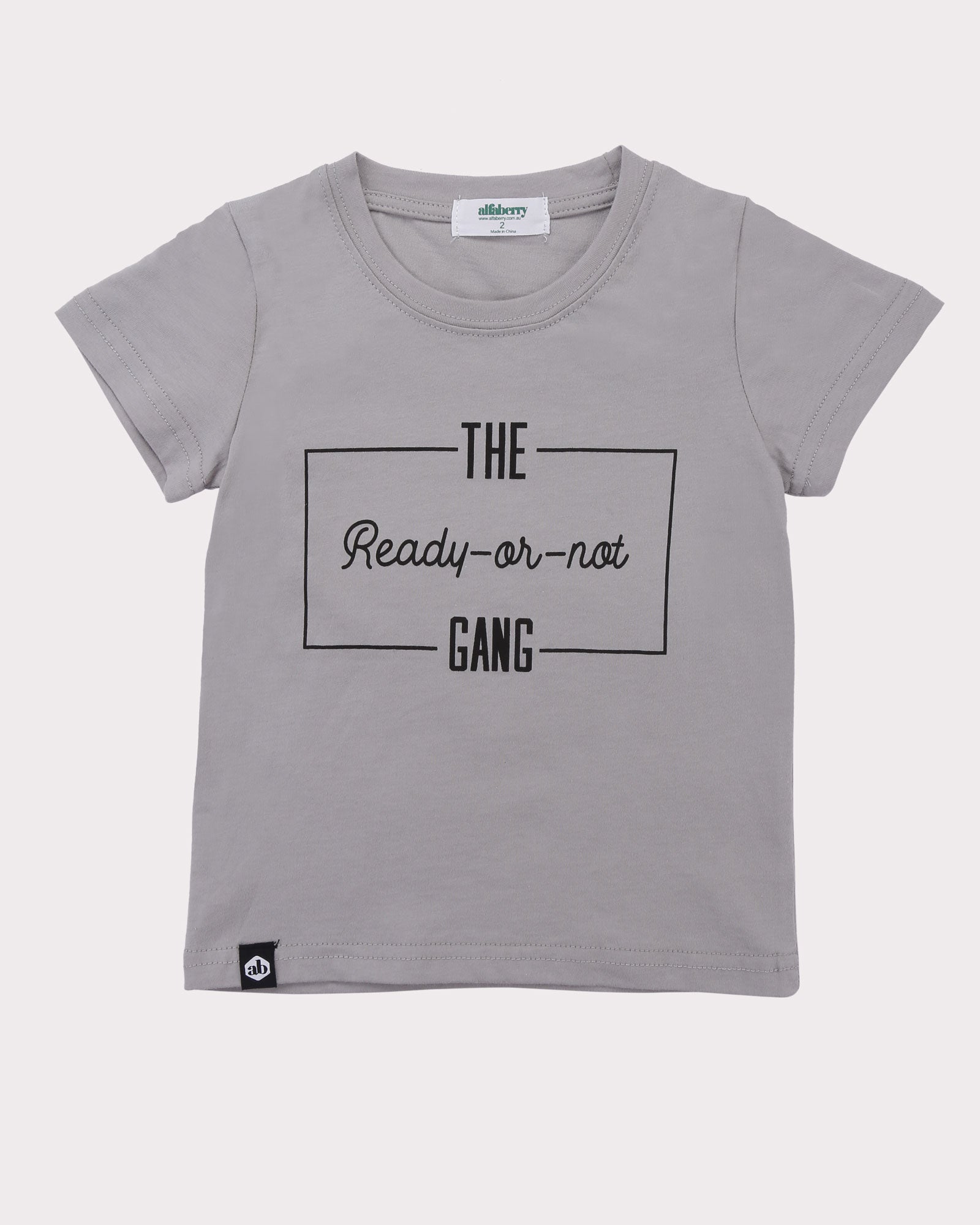 Ready or Not Tee in Putty front