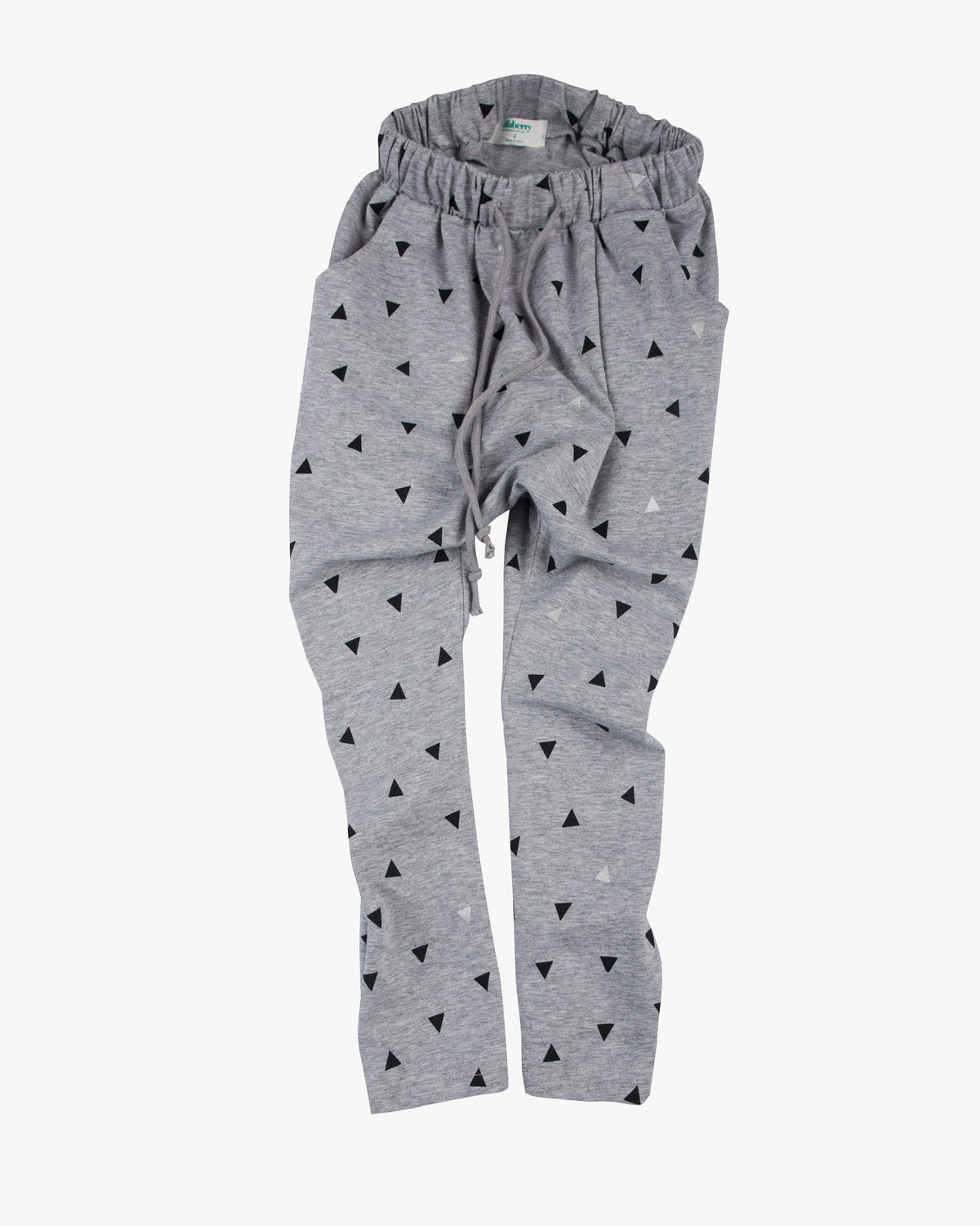 Slouch Pant in Triangle Print grey front