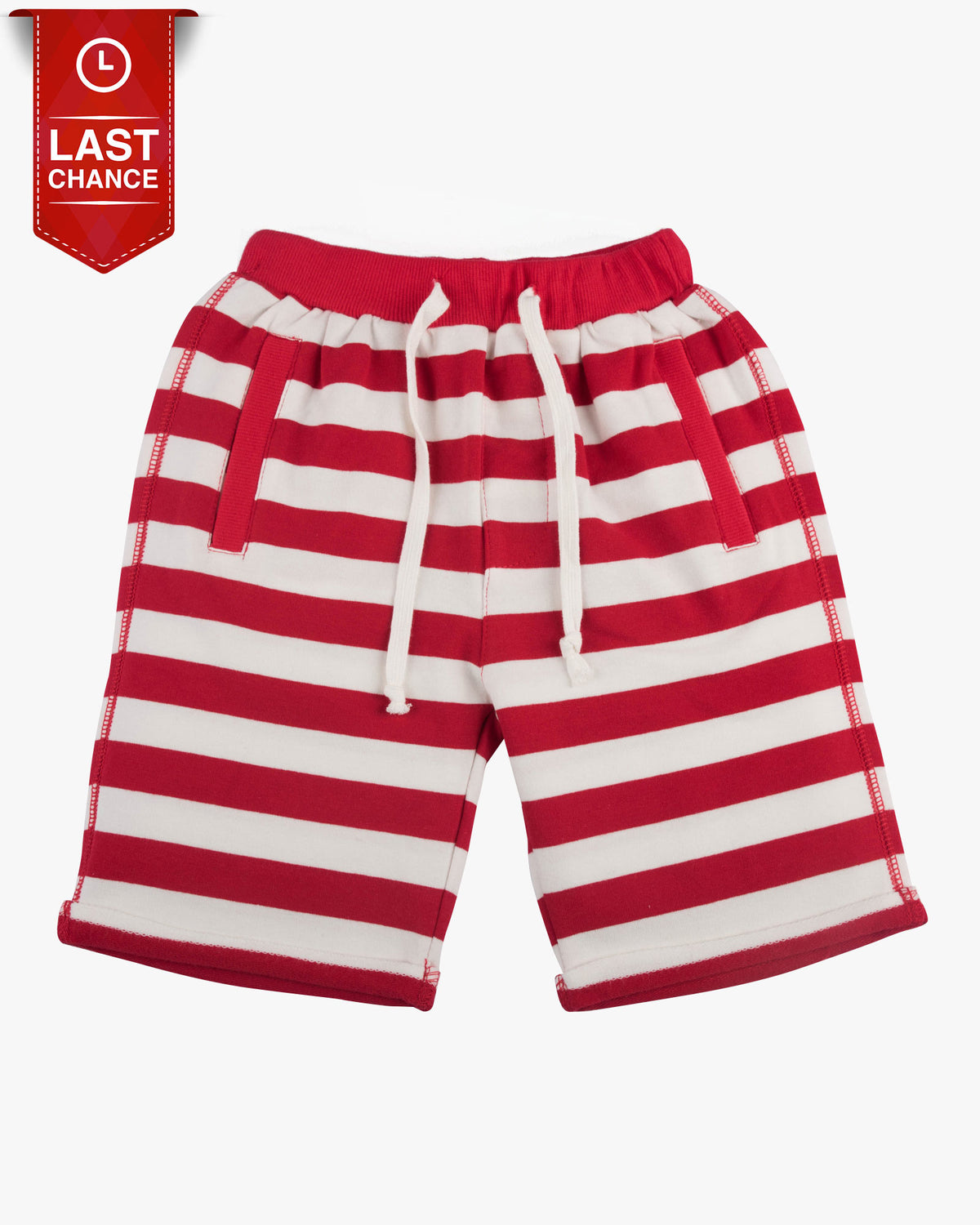 Trackie Short in Stripes Red